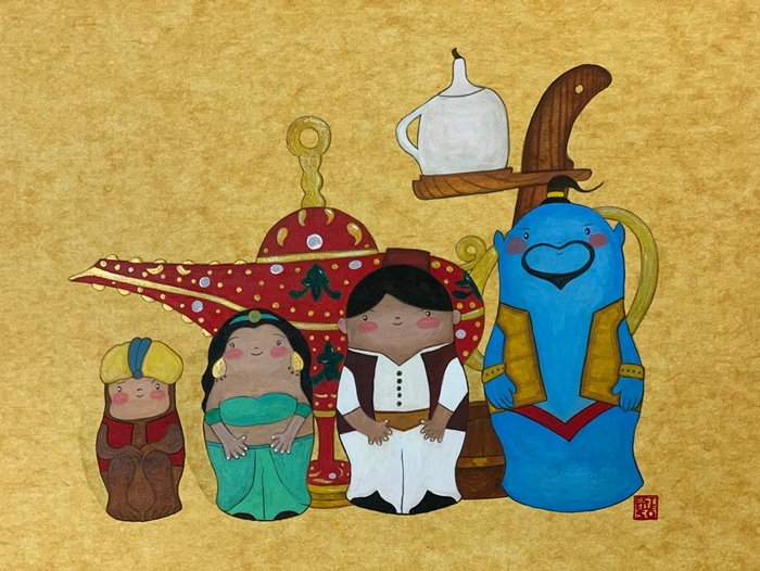 Aladdin-and-the-Magic-Lamp-Estelle-SO-41x53cm-Color-on-korean-paper