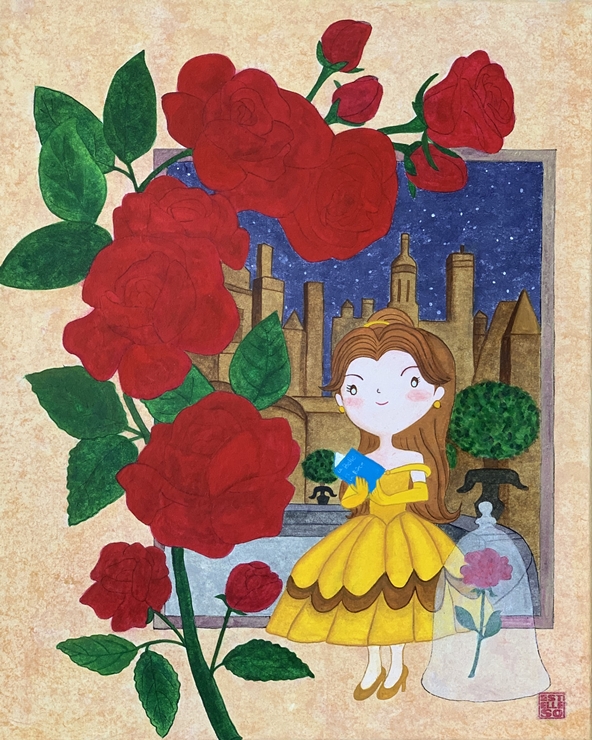 Beauty-and-the-Beast-Estelle-SO-41x33cm-Color-on-korean-paper-2019