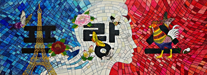 France-Estelle-SO-23X65cm-Chinese-ink-and-color-on-korean-paper-2018