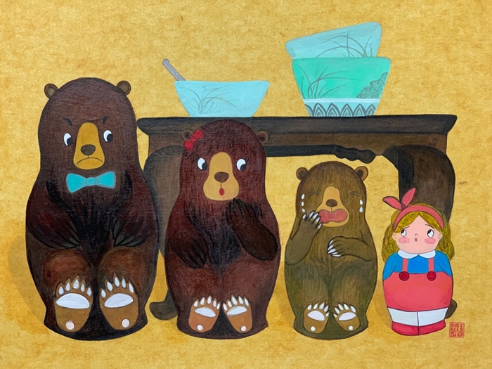 Goldilocks-and-the-Three-Bears-Estelle-SO-40x50cm-Color-on-korean-paper